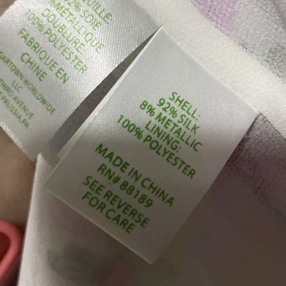 Lilly Pulitzer Size Medium Aaron Silk Top In Magnolia Lilac Leidees Night - Picture 3 of 12